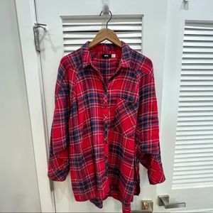 Urban Outfitters BDG dolman-sleeve fleece button down